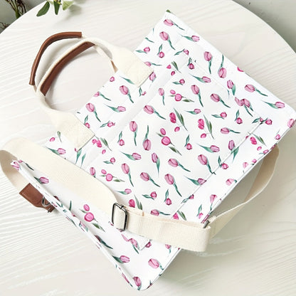 Tote Bag for Women – Canvas, Multi-Pocket, for Travel & Work – detail view 11