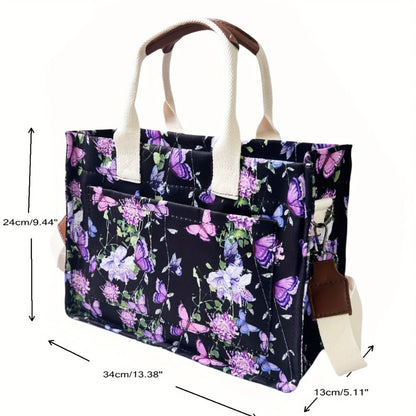 Tote Bag for Women – Canvas, Multi-Pocket, for Travel & Work – detail view 12