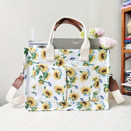 Tote Bag for Women – Canvas, Multi-Pocket, for Travel & Work – alternate view