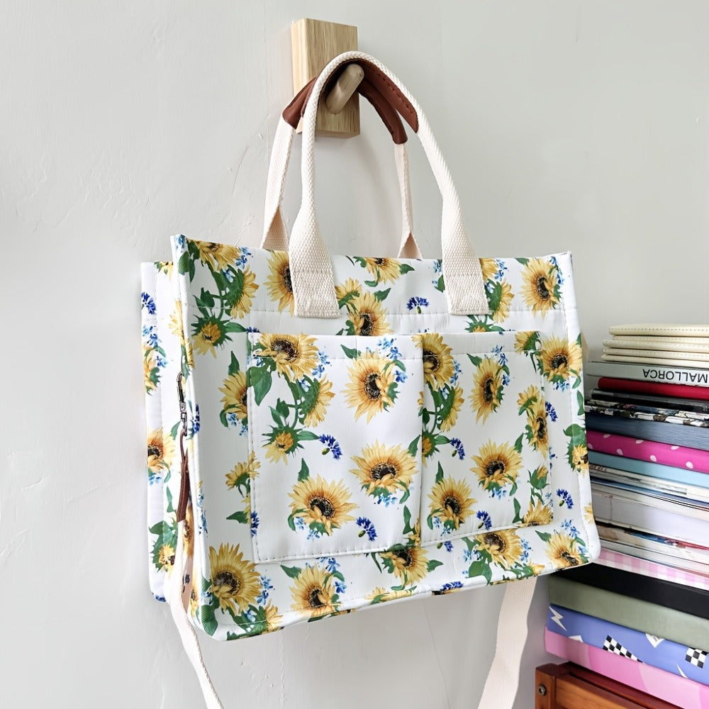 Tote Bag for Women – Canvas, Multi-Pocket, for Travel & Work – detail view 3