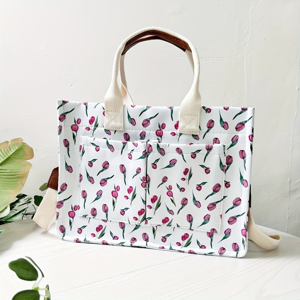 Tote Bag for Women – Canvas, Multi-Pocket, for Travel & Work – detail view 8