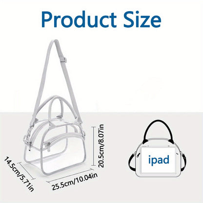 Tote Bag – Clear, Transparent, Adjustable Strap, for Travel & Work – detail view 2