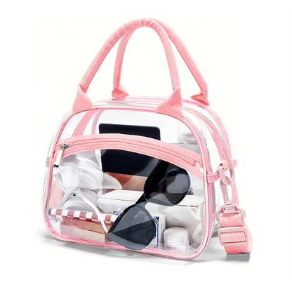 Tote Bag – Clear, Transparent, Adjustable Strap, for Travel & Work – detail view 3