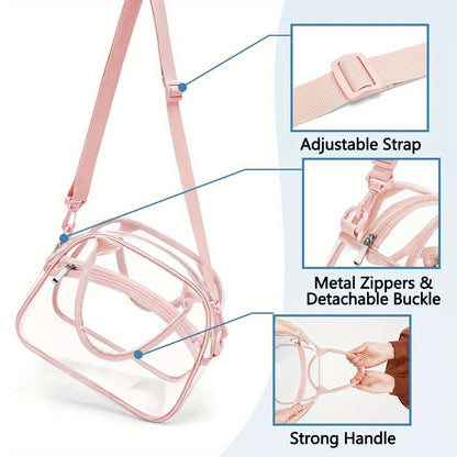 Tote Bag – Clear, Transparent, Adjustable Strap, for Travel & Work – detail view 4