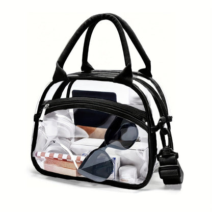 Tote Bag – Clear, Transparent, Adjustable Strap, for Travel & Work – detail view 7