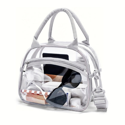 Tote Bag – Clear, Transparent, Adjustable Strap, for Travel & Work – detail view 8