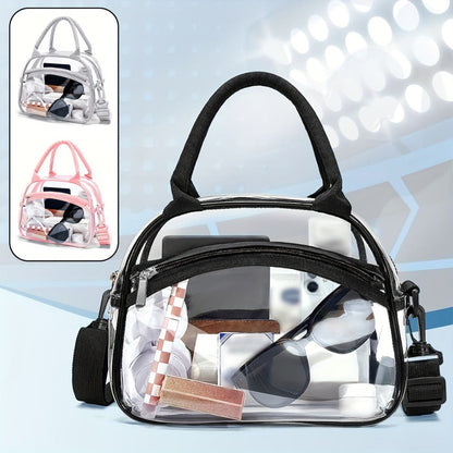 Tote Bag – Clear, Transparent, Adjustable Strap, for Travel & Work – front view
