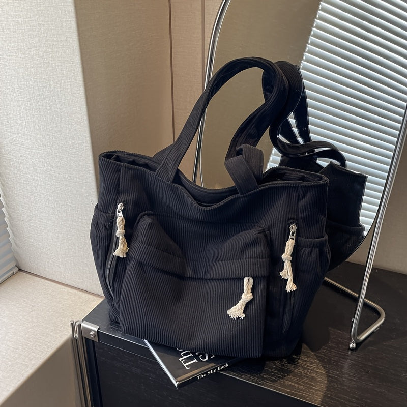 Tote Bag for Women – Corduroy, for Everyday Use – alternate view