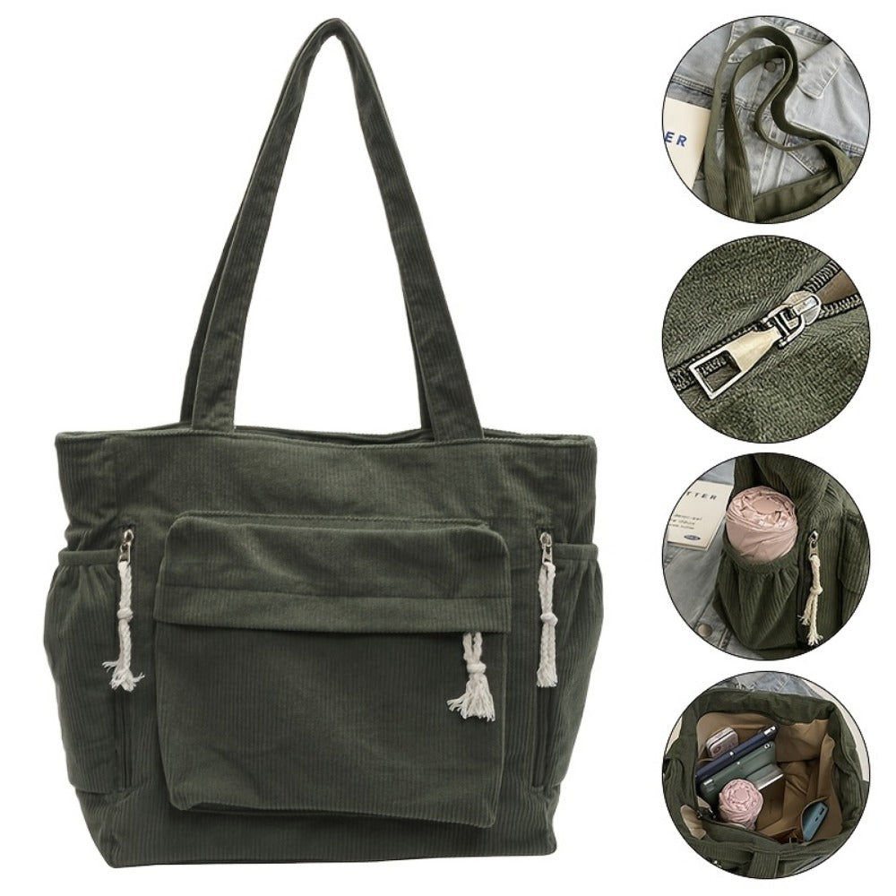 Tote Bag for Women – Corduroy, for Everyday Use – detail view 15