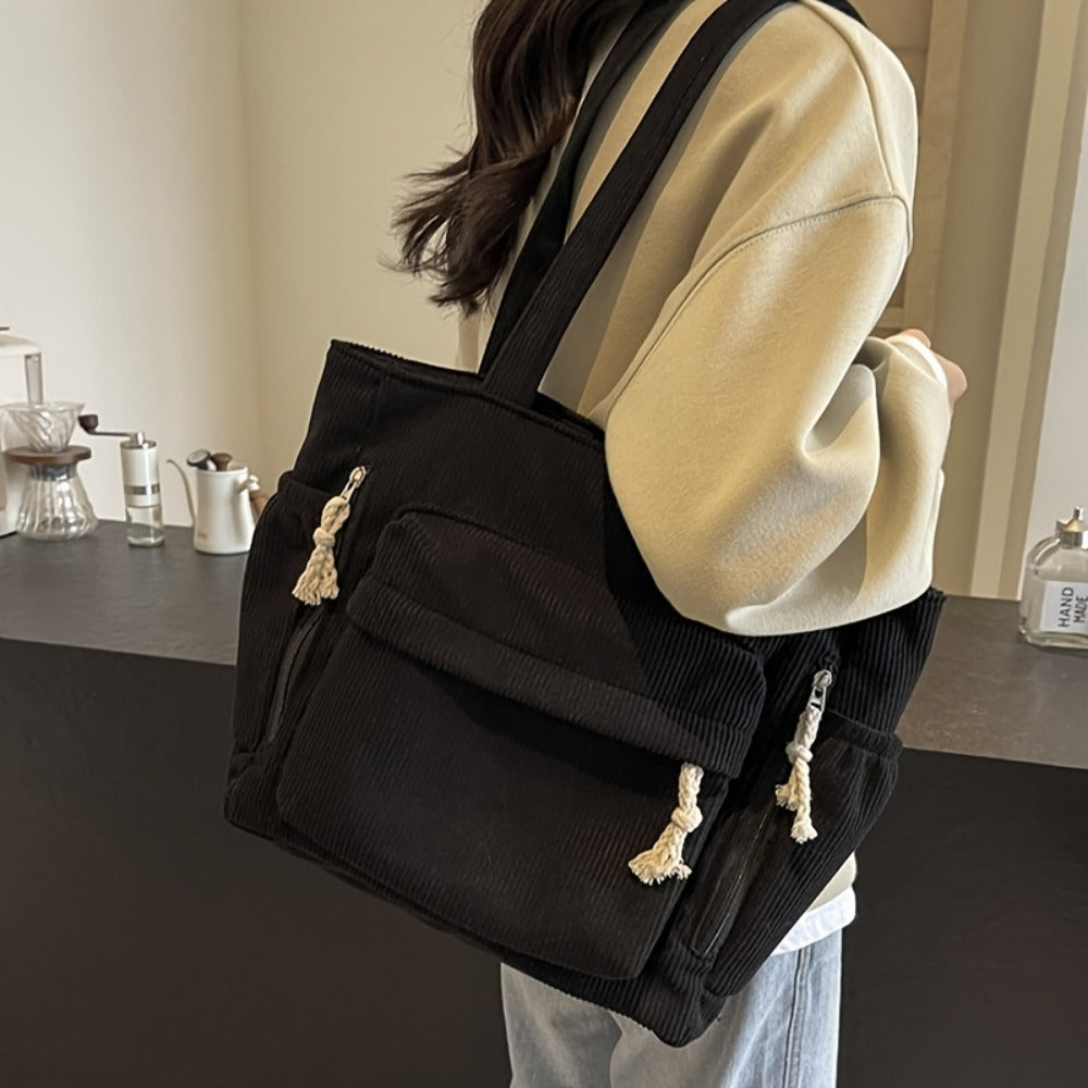 Tote Bag for Women – Corduroy, for Everyday Use – detail view 16