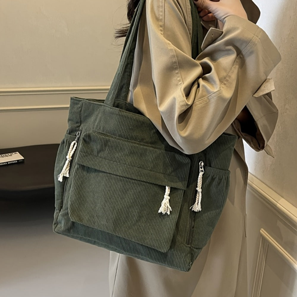 Tote Bag for Women – Corduroy, for Everyday Use – detail view 17