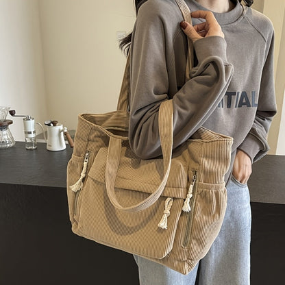 Tote Bag for Women – Corduroy, for Everyday Use – detail view 5