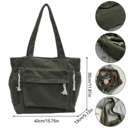 Tote Bag for Women – Corduroy, for Everyday Use – detail view 6