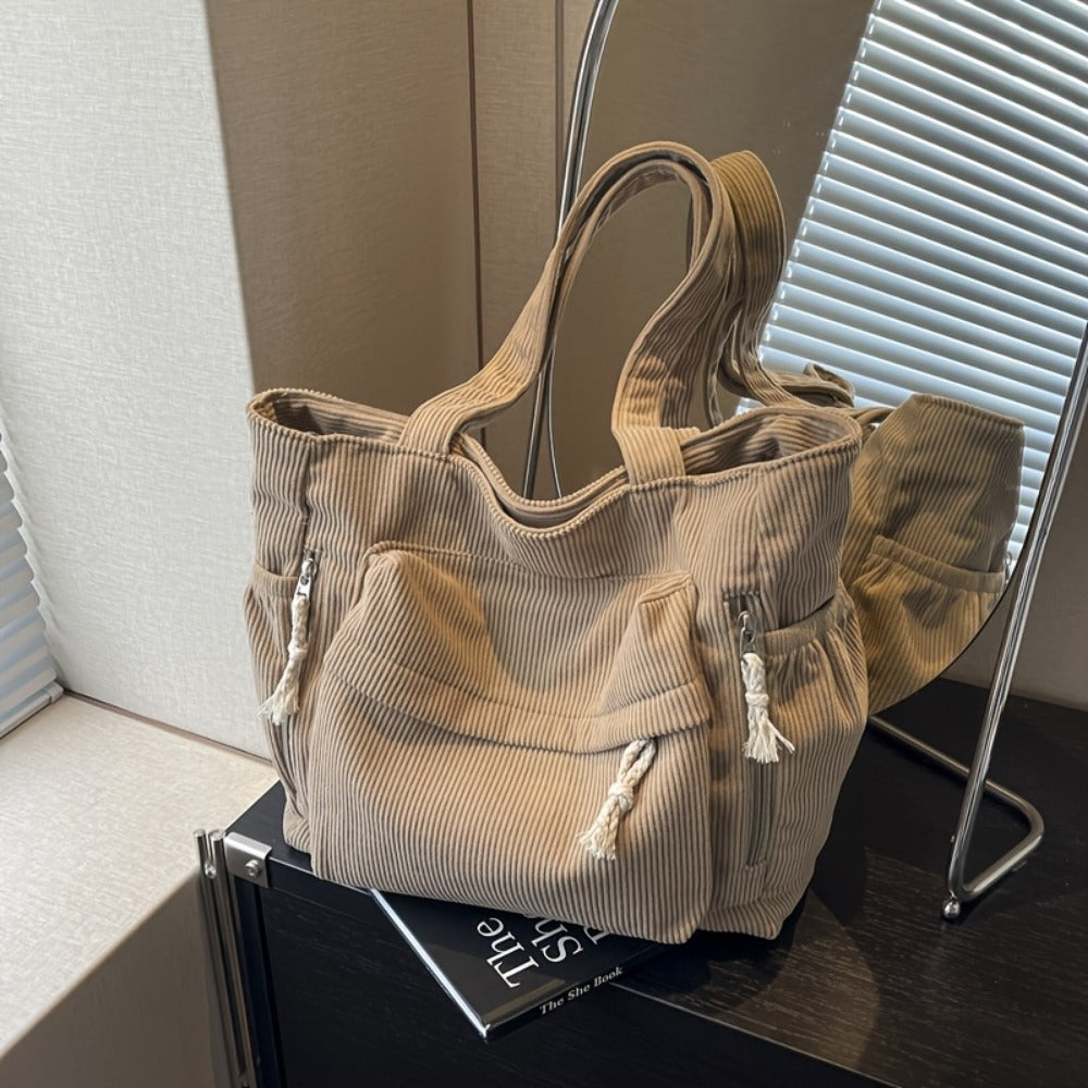 Tote Bag for Women – Corduroy, for Everyday Use – detail view 11