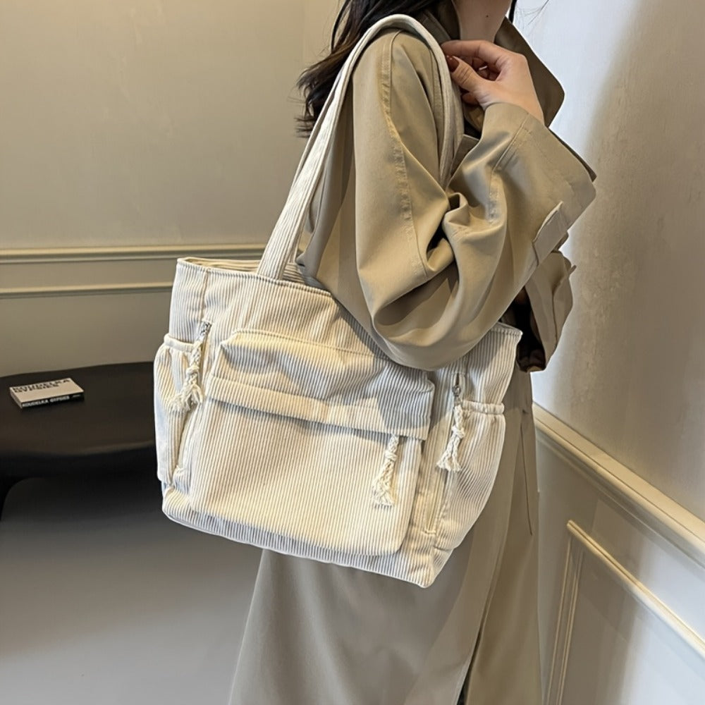 Tote Bag for Women – Corduroy, for Everyday Use – detail view 12