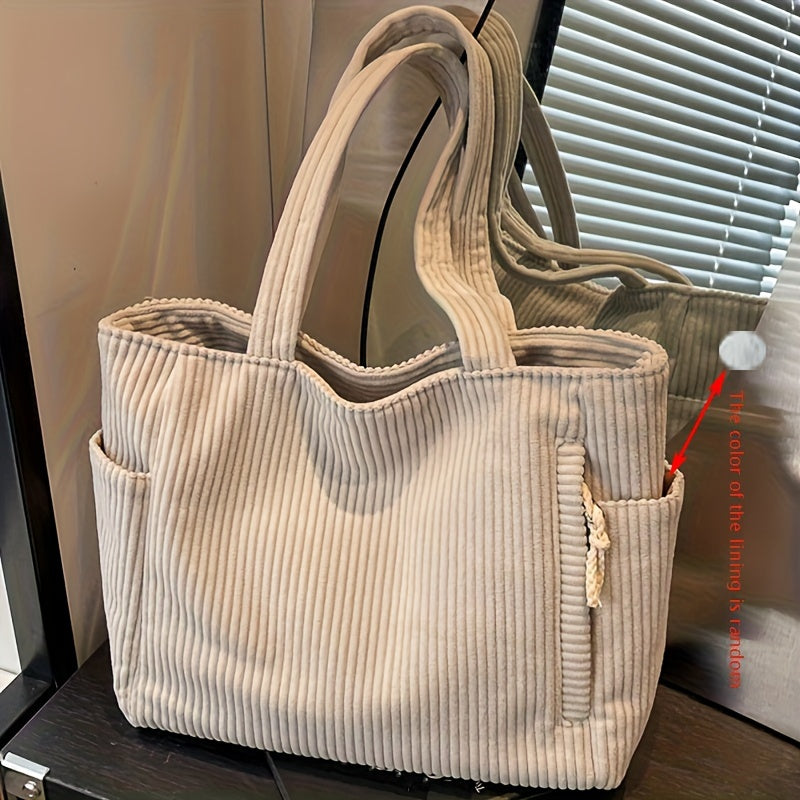 Tote Bag for Women – Corduroy, Lightweight, Large Capacity, for Work & Everyday Use – detail view 21