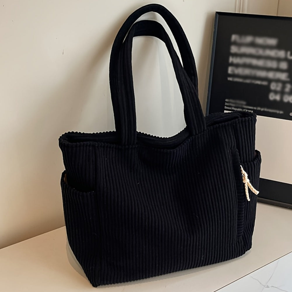 Tote Bag for Women – Corduroy, Lightweight, Large Capacity, for Work & Everyday Use – detail view 16