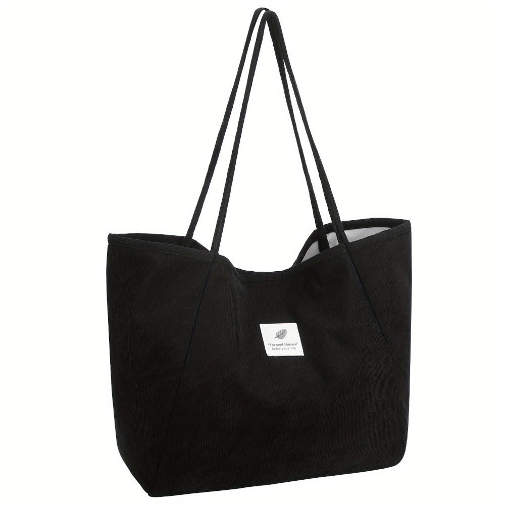 Tote Bag for Women – Corduroy, Large Capacity – detail view 5