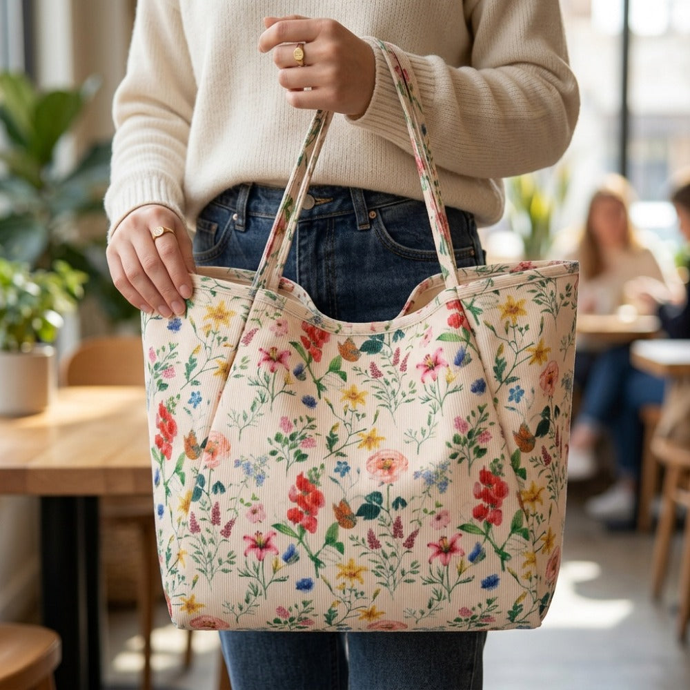 Tote Bag for Women – Corduroy, Large Capacity – detail view 19