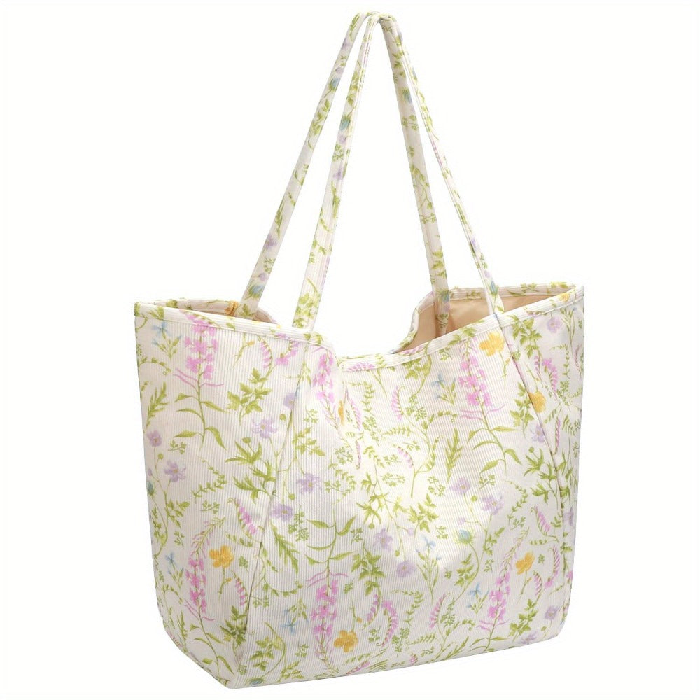 Tote Bag for Women – Corduroy, Large Capacity – detail view 3