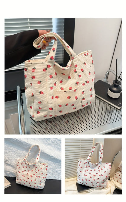 Tote Bag for Women – Corduroy, Large Capacity, for Travel & Everyday Use – detail view 13