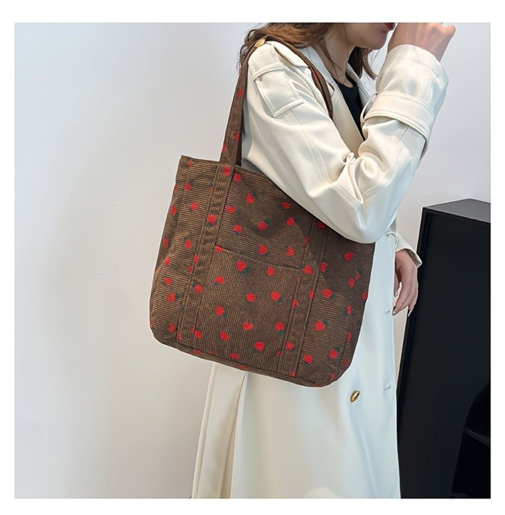Tote Bag for Women – Corduroy, Large Capacity, for Travel & Everyday Use – detail view 20