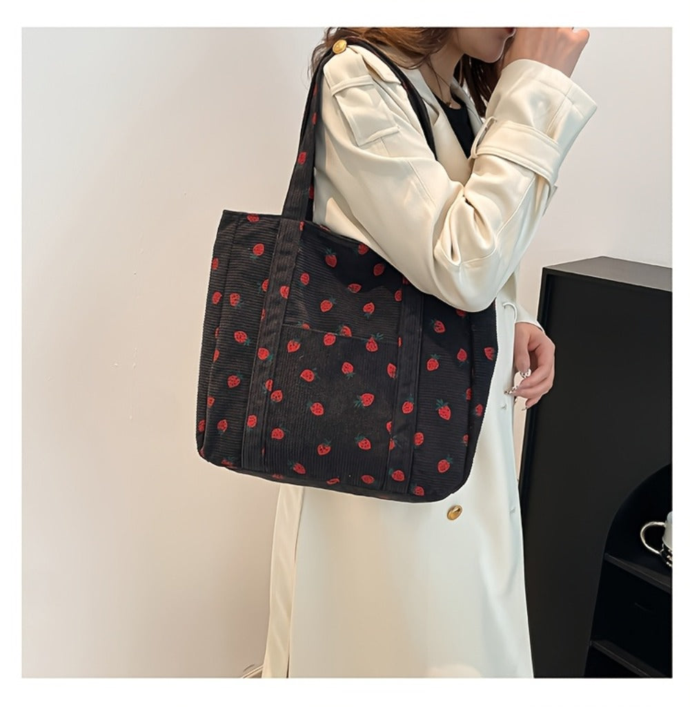 Tote Bag for Women – Corduroy, Large Capacity, for Travel & Everyday Use – detail view 21