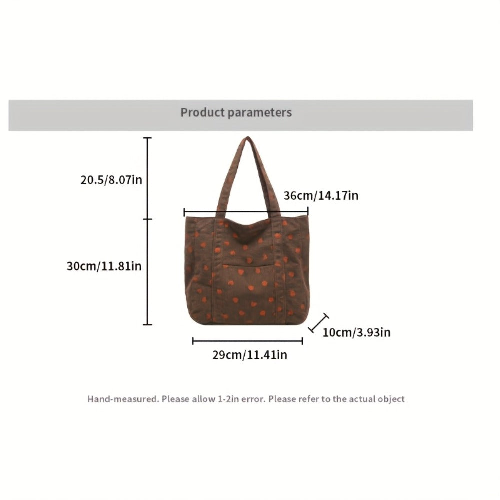 Tote Bag for Women – Corduroy, Large Capacity, for Travel & Everyday Use – detail view 2