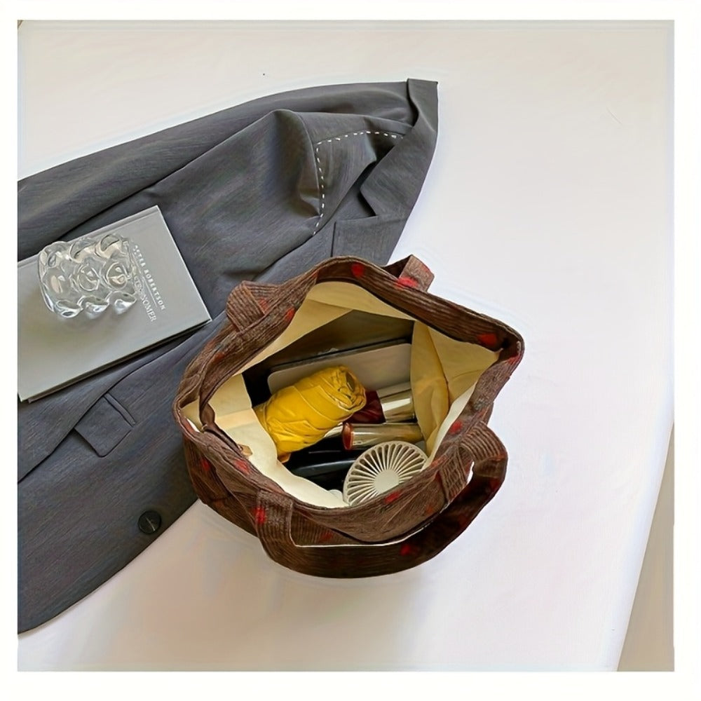 Tote Bag for Women – Corduroy, Large Capacity, for Travel & Everyday Use – detail view 4