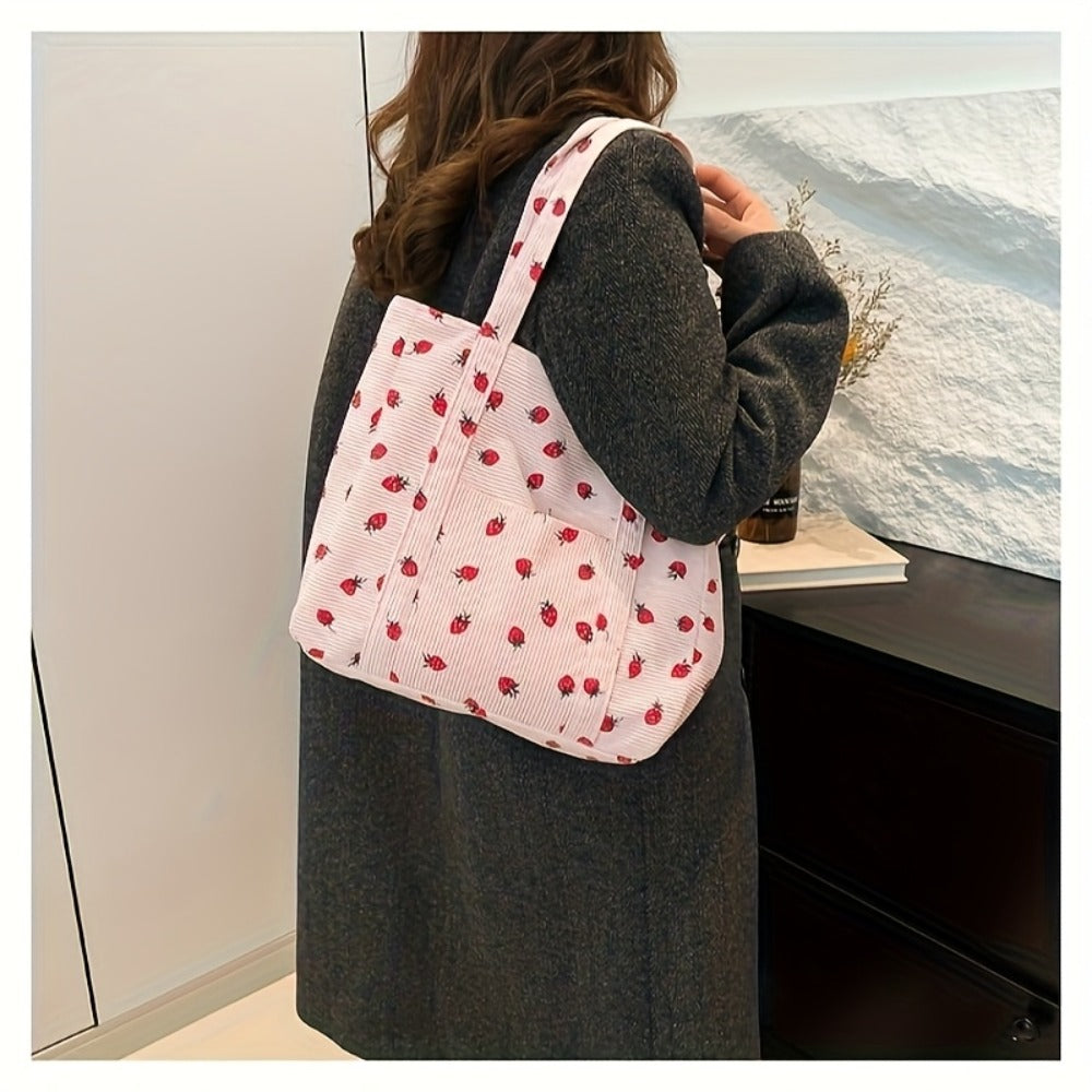 Tote Bag for Women – Corduroy, Large Capacity, for Travel & Everyday Use – detail view 5
