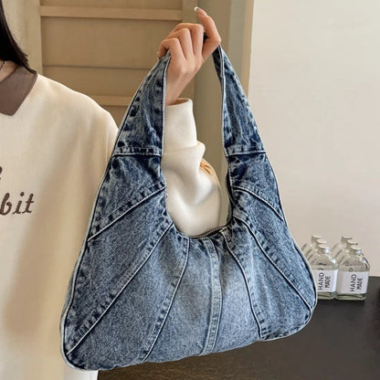 Tote Bag for Women – Denim, for Travel & Everyday Use – front view