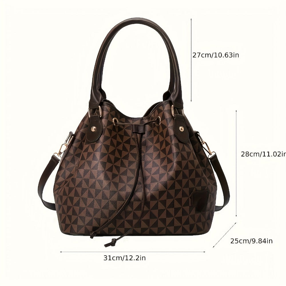 Tote Bag for Women – for Work & Everyday Use, Bucket Korean Fashion Retro Casual – detail view 3