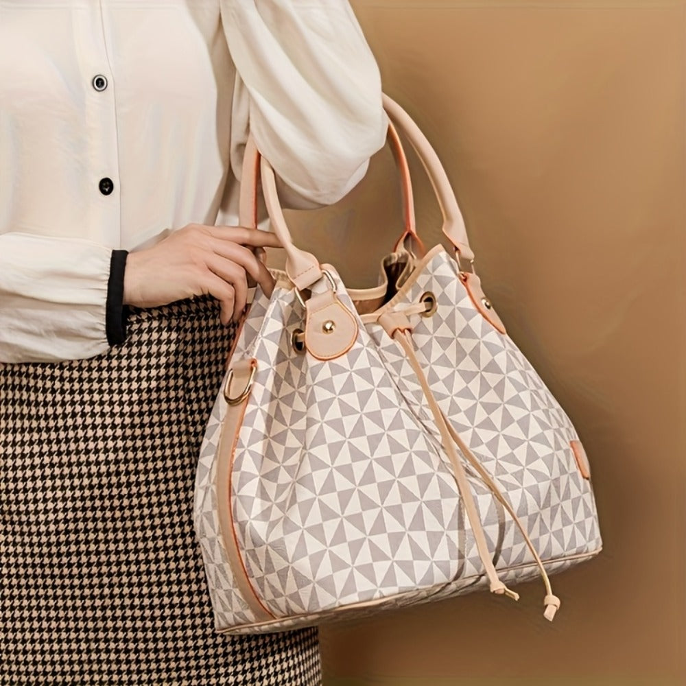 Tote Bag for Women – for Work & Everyday Use, Bucket Korean Fashion Retro Casual – detail view 7