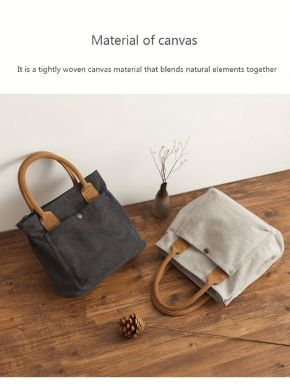 Tote Bag for Women – for Work & Everyday Use, Vintage Fabric Thickened Literary Style – detail view 9