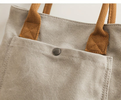 Tote Bag for Women – for Work & Everyday Use, Vintage Fabric Thickened Literary Style – detail view 11
