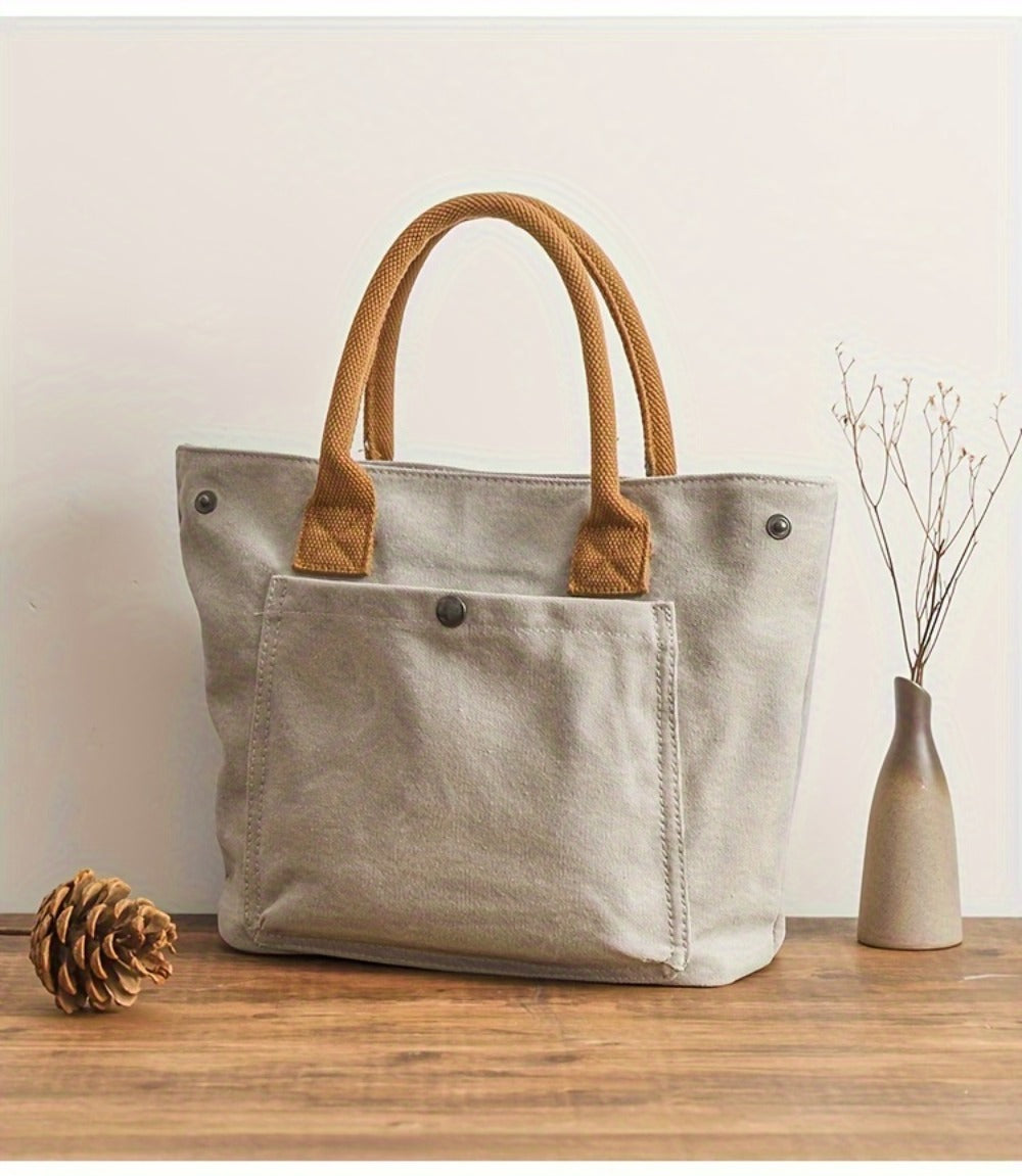 Tote Bag for Women – for Work & Everyday Use, Vintage Fabric Thickened Literary Style – detail view 12