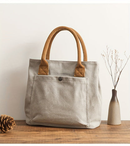 Tote Bag for Women – for Work & Everyday Use, Vintage Fabric Thickened Literary Style – detail view 13