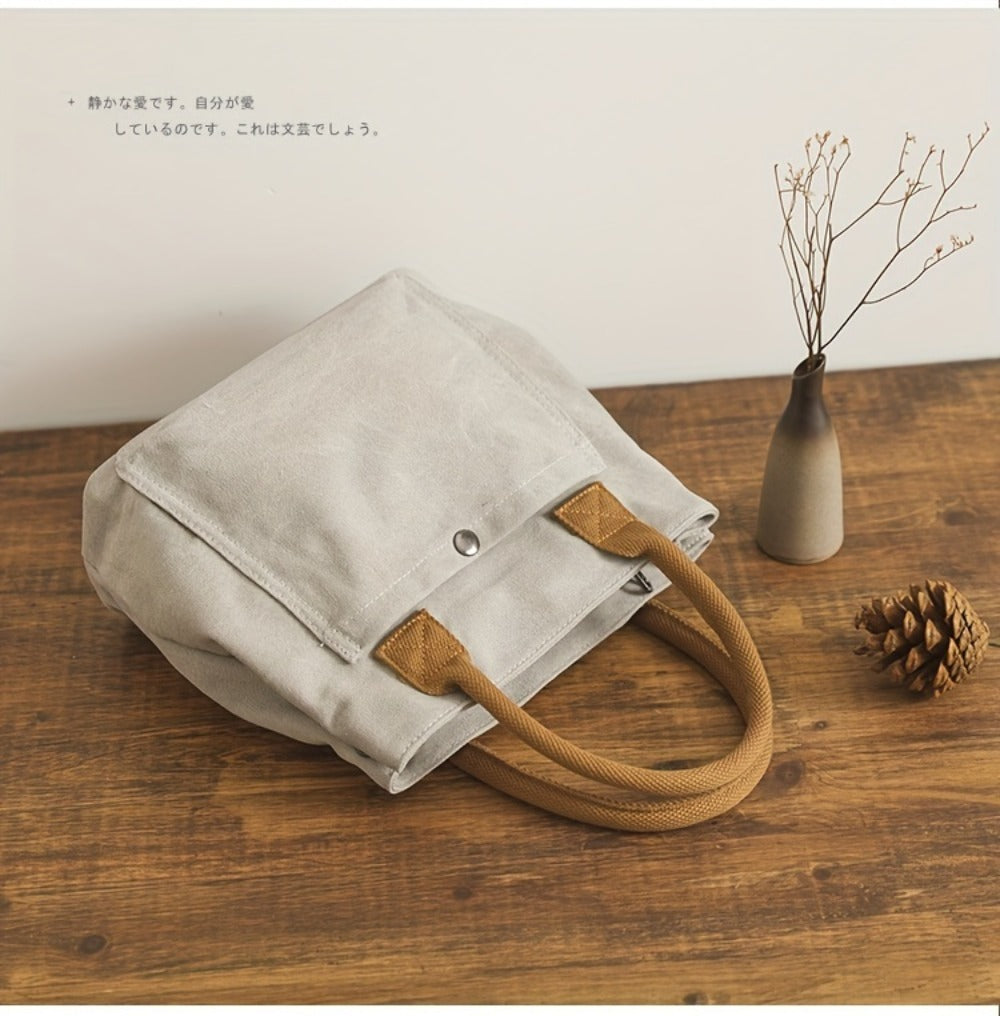 Tote Bag for Women – for Work & Everyday Use, Vintage Fabric Thickened Literary Style – detail view 14