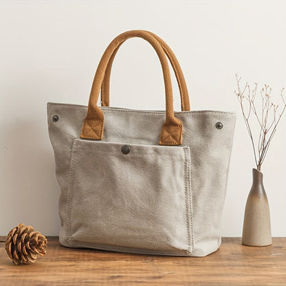 Tote Bag for Women – for Work & Everyday Use, Vintage Fabric Thickened Literary Style – alternate view