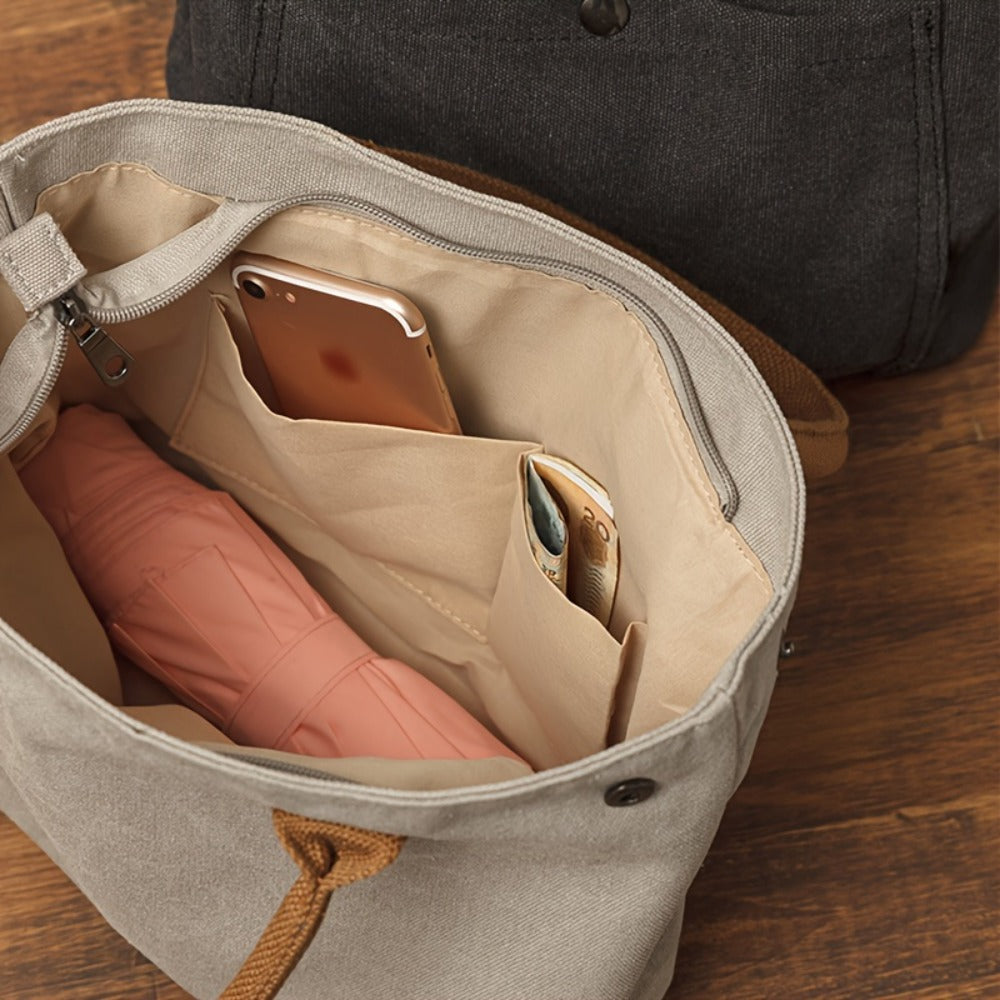 Tote Bag for Women – for Work & Everyday Use, Vintage Fabric Thickened Literary Style – detail view 5