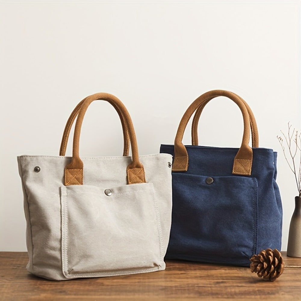 Tote Bag for Women – for Work & Everyday Use, Vintage Fabric Thickened Literary Style – detail view 7