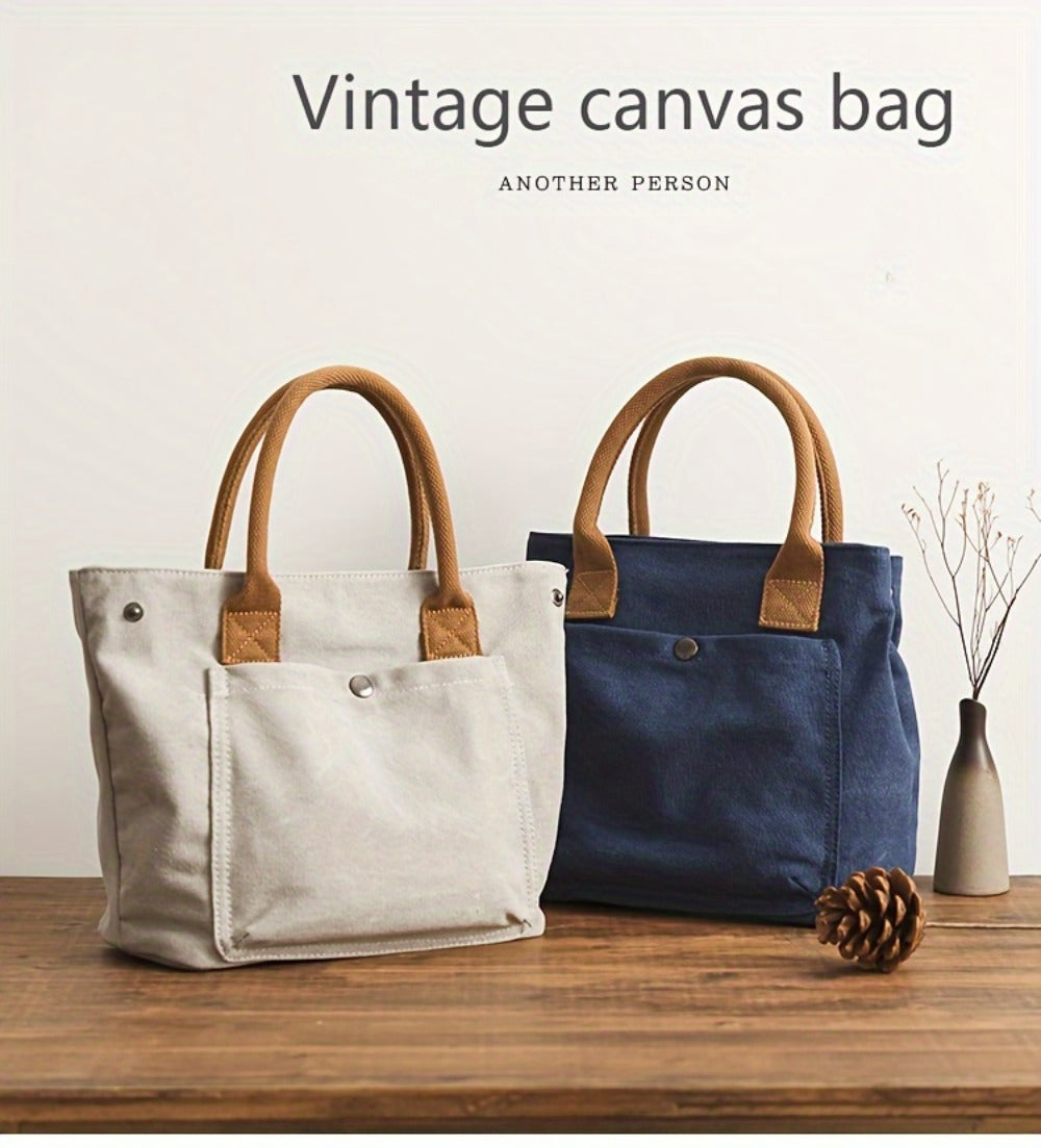 Tote Bag for Women – for Work & Everyday Use, Vintage Fabric Thickened Literary Style – detail view 8