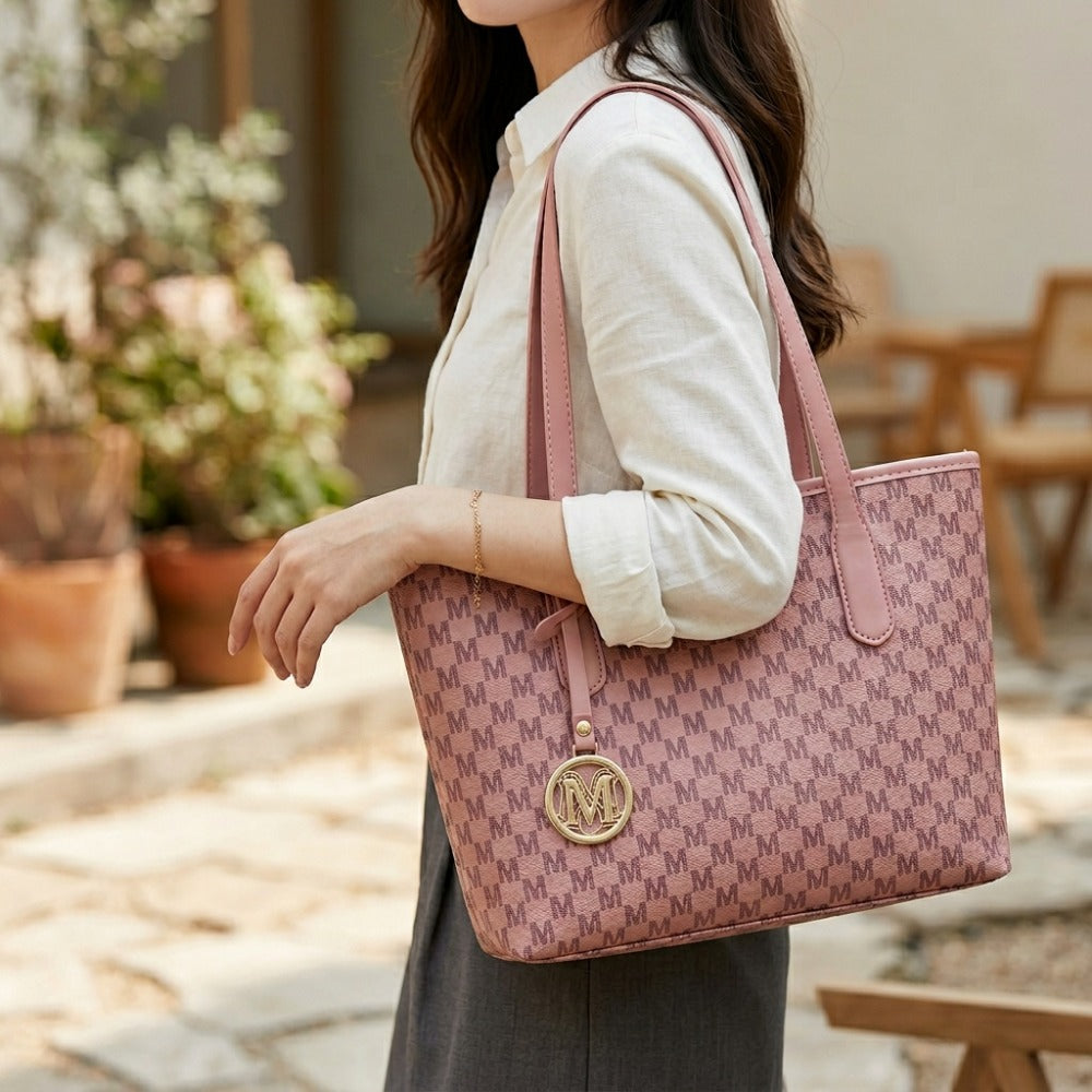 Tote Bag for Women – Large Capacity, Checkered Large Capacity Retro Plaid – detail view 10