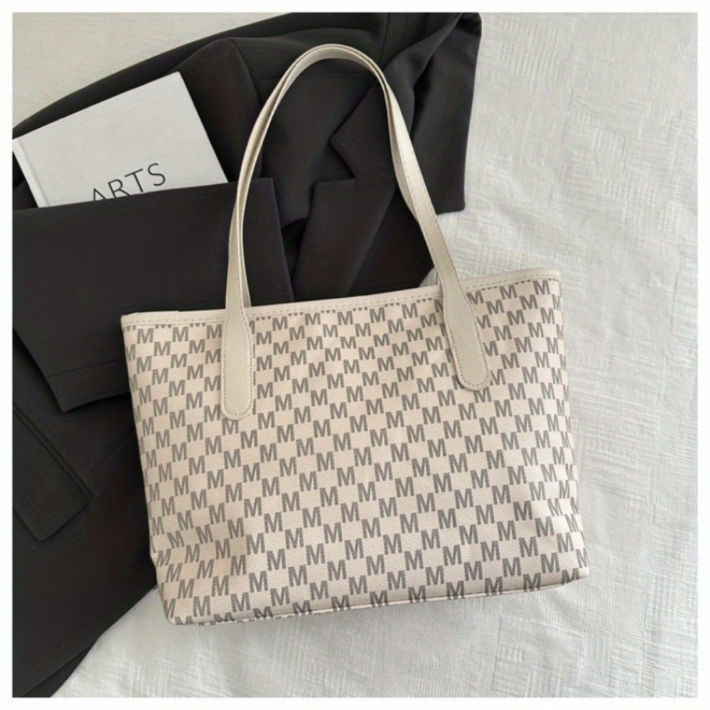 Tote Bag for Women – Large Capacity, Checkered Large Capacity Retro Plaid – detail view 14