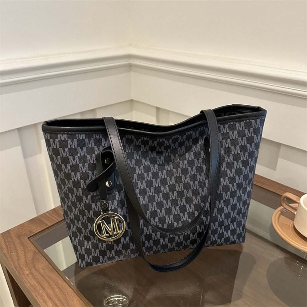 Tote Bag for Women – Large Capacity, Checkered Large Capacity Retro Plaid – detail view 24