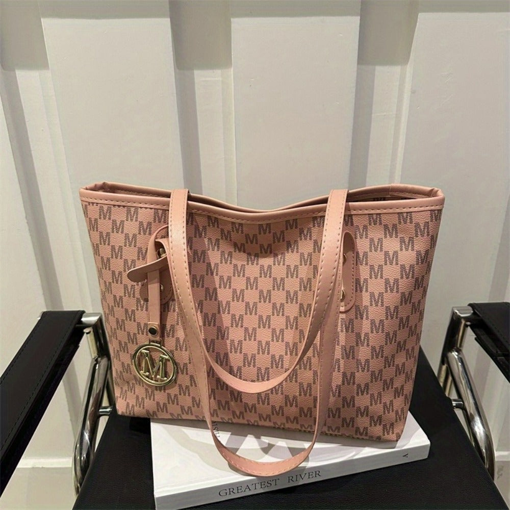 Tote Bag for Women – Large Capacity, Checkered Large Capacity Retro Plaid – detail view 26