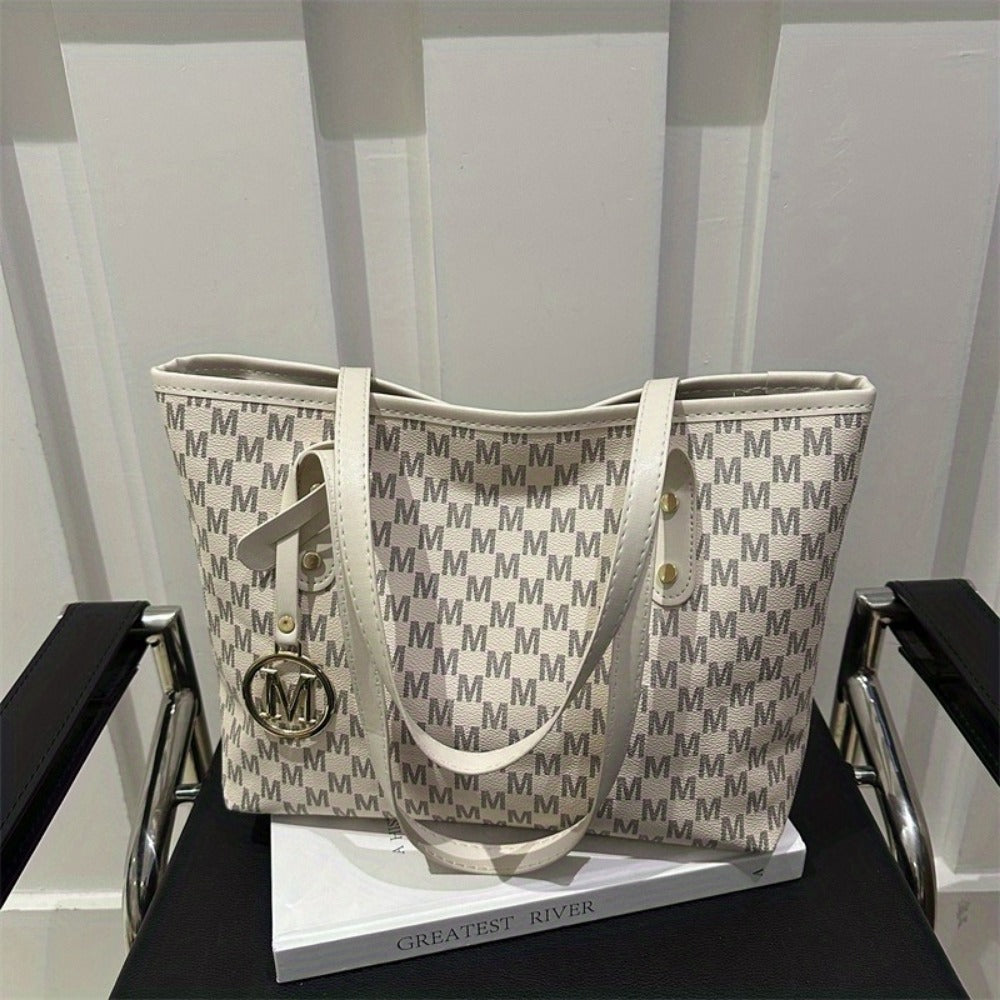 Tote Bag for Women – Large Capacity, Checkered Large Capacity Retro Plaid – detail view 28