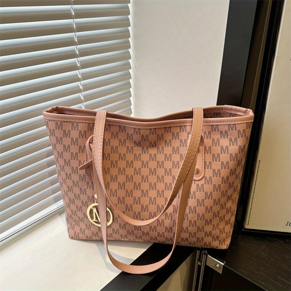 Tote Bag for Women – Large Capacity, Checkered Large Capacity Retro Plaid – detail view 32