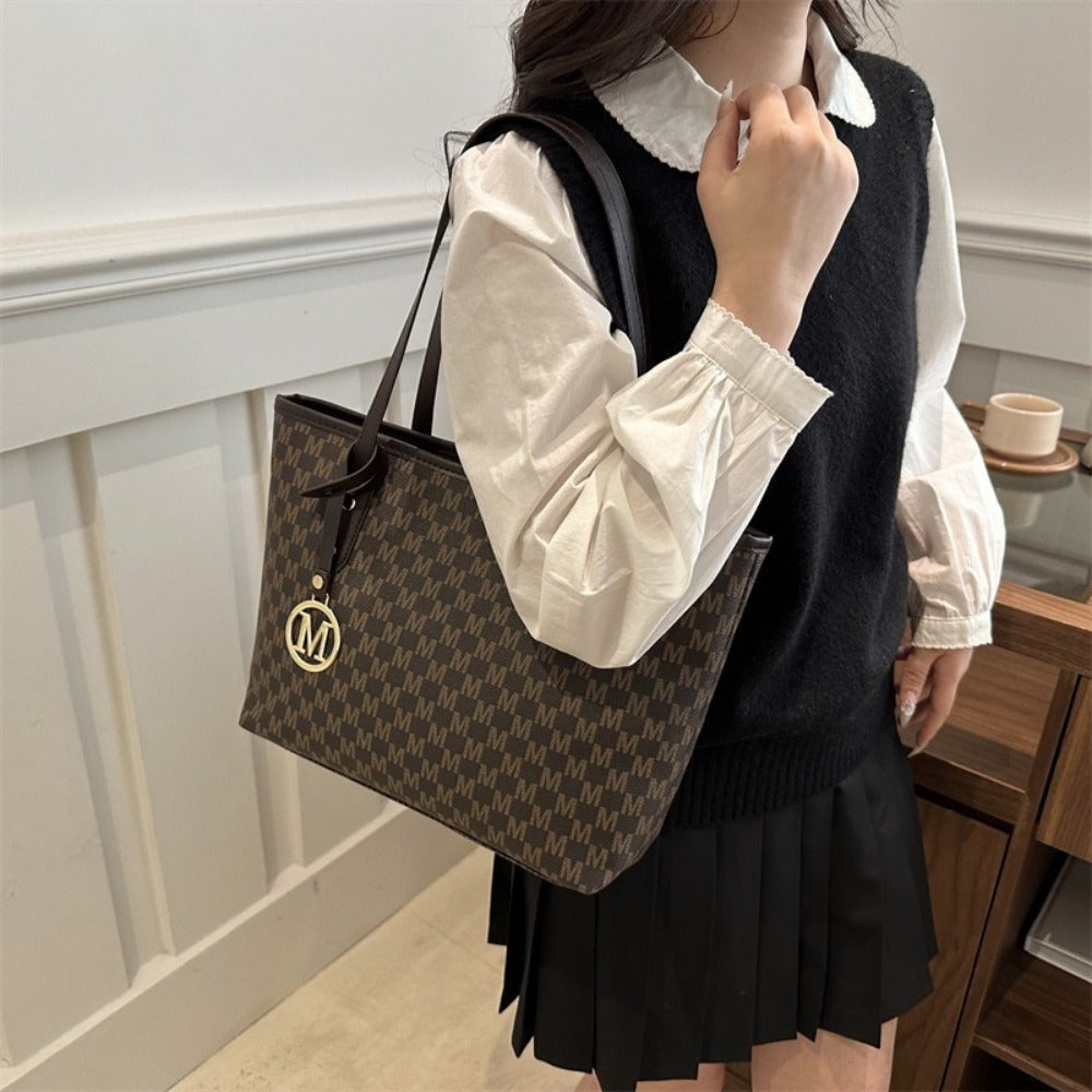 Tote Bag for Women – Large Capacity, Checkered Large Capacity Retro Plaid – detail view 37