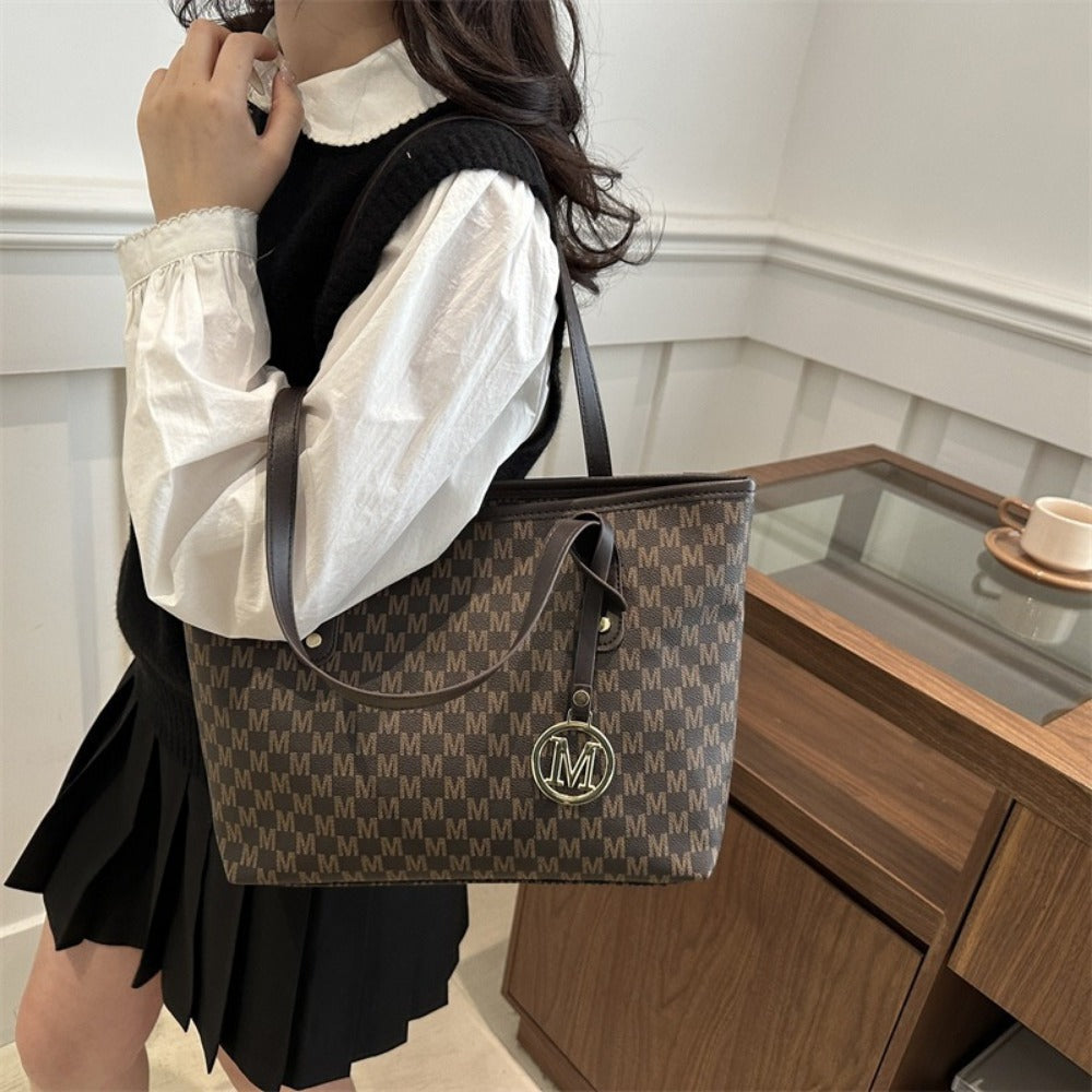 Tote Bag for Women – Large Capacity, Checkered Large Capacity Retro Plaid – detail view 38